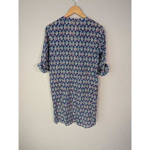 Roberta Roller Rabbit Tunic XS Blue Multi Cotton Beach - Picture 2 of 7